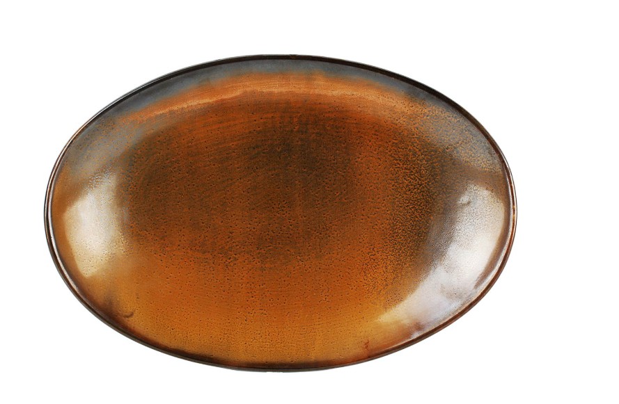 BORD PORSELEIN 33X22.5XH4CM DARK BROWN ESCURA