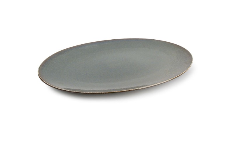 BORD PORSELEIN 36X25.5CM OVAAL CIRRO GREEN 4X