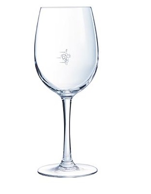 WIJNGLAS 35CL CABERNET TULIP MET DRUIF-STREEP