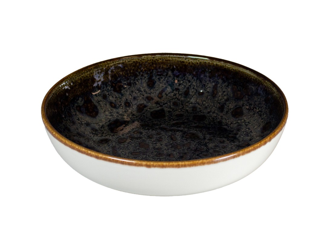 KOM PORSELEIN 19XH5CM JERSEY BRUIN 6X1ST