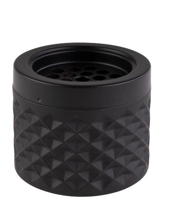 ASBAK GLAS 9.5XH8CM ZWART APS